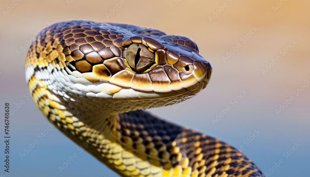 Fototapeta premium a close up of a snake's head with it's mouth open and it's tongue out.