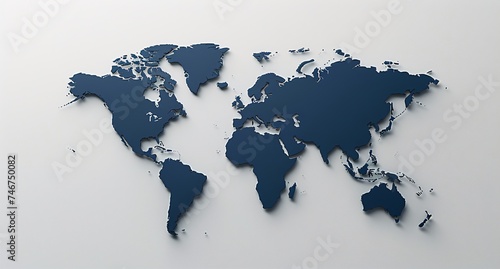 3D world map illustration