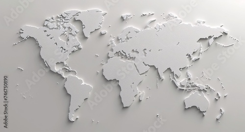 3D world map illustration