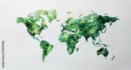 3D world map illustration