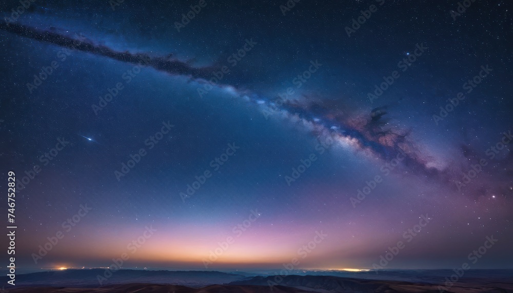 a view of the night sky with stars and a large object in the middle of the sky with a bright star in the middle of the sky.