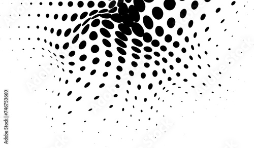 Dotted halftone waves 