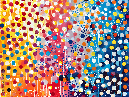 Kreatives Farbenspiel: Buntes Muster aus lebhaften Kreisen