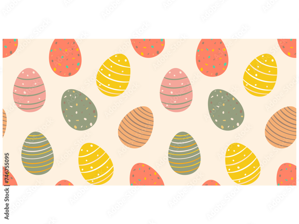 Happy Easter. Vector seamless pattern with easter eggs. Happy Easter. Vector seamless pattern with easter eggs.