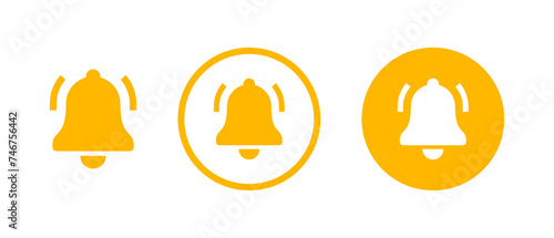 Notification bell icon set