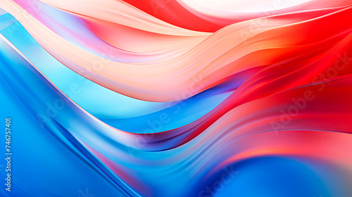 A close-up view of a vibrant abstract background featuring shades of blue and red. The colors blend and swirl together  creating a dynamic and eye-catching pattern.