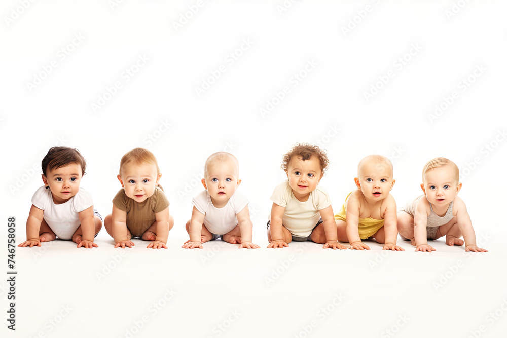 Group of Babies Sitting Next to Each Other Group of Babies Sitting Next to Each Other