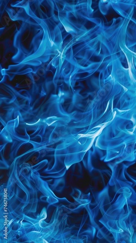 Blue flame, fire for texture, or background banner and ads Generative AI