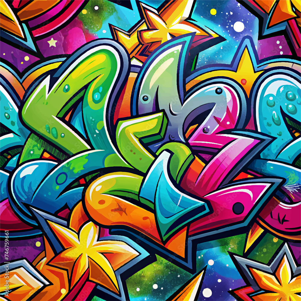 Graffiti seamless texture, pattern