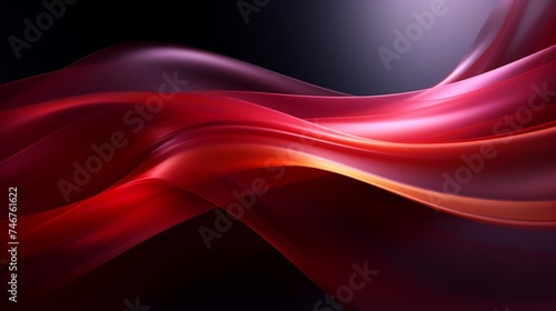 Abstract red and crimson elegant waves background. Digital graphic and texture concept. 3d art illustration for wallpaper, poster, banner, design