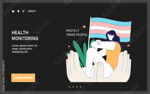 Gender transition. Transgender person mental health improvement.