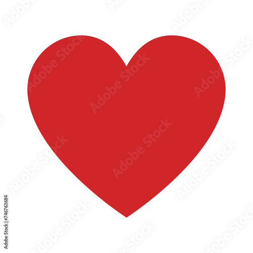 Red heart icon. Love sign. Vector illustration isolated on white background
