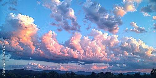 Scenic Cloudscapes - Nature's Grandeur - Ethereal Essence - Soft Sunlit Clouds - Dreamy 