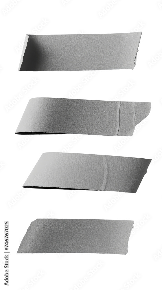Set of Four Gray Paper Tape Stickers Set of Four Gray Paper Tape Stickers