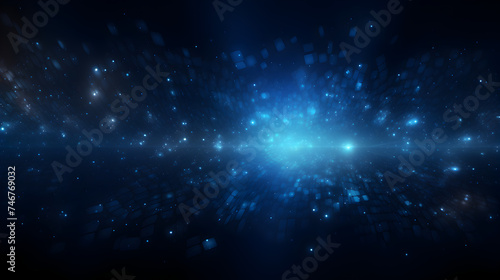 Abstract Dark Blue Digital Background with Spark 3d image, Abstract dark blue digital background with sparkling