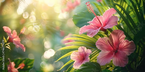 Tropical Treasures Discovery - Lush Tropical Background - Paradise Essence - Bright Sunlit Light - Tropical Beauty