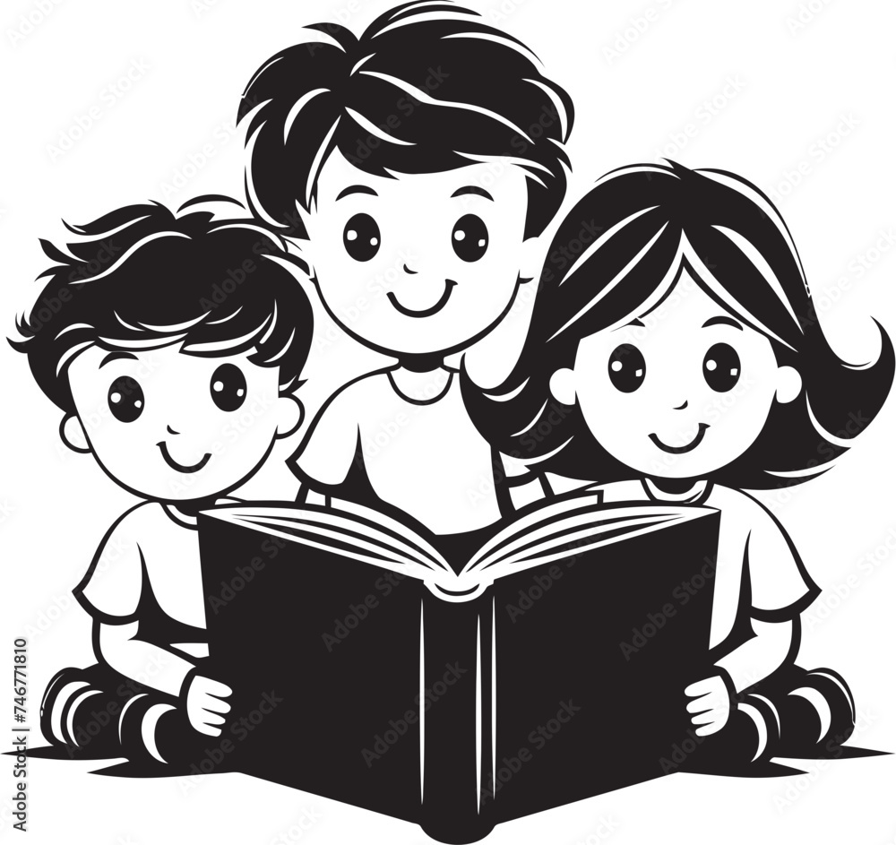 Adventure Readers Vector Logo Graphic Read and Imagine Black Vector Book Icon Adventure Readers Vector Logo Graphic Read and Imagine Black Vector Book Icon
