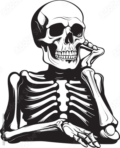 Tranquil Tomb Black Vector Chair Design Restful Remains Relaxation Logo Icon