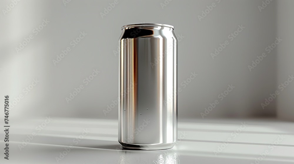Drink can aluminum isolated white background - obrazy, fototapety, plakaty 