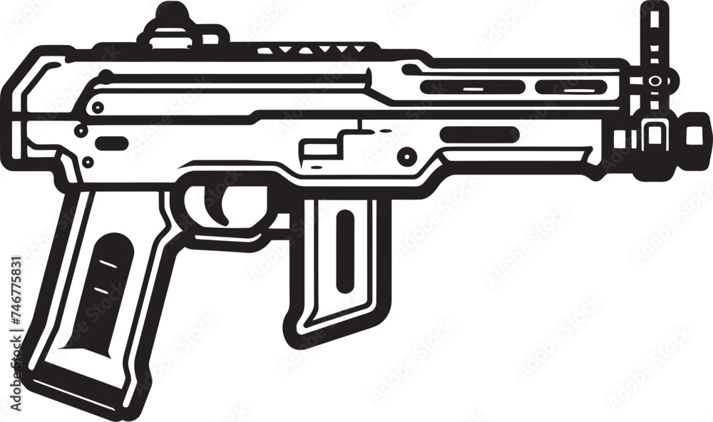 Cybernetic Cannon Vector Weapon Design Cybernetic Blast Futuristic Weapon Logo