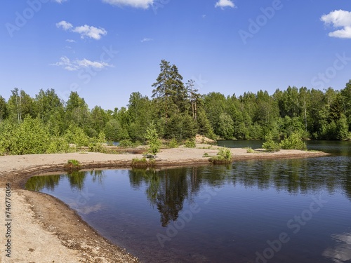 Beautiful landscape on the Vsevolozhsk Lakes, in the Leningrad region in North-West Russia