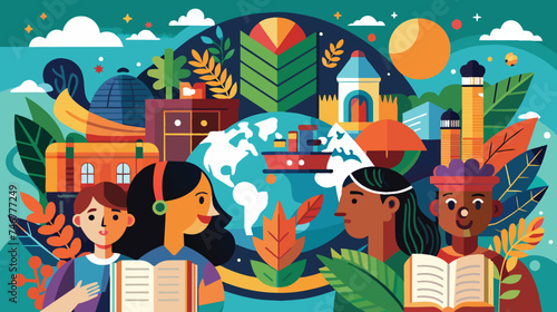 Global Diversity and Education Illustrated Concept