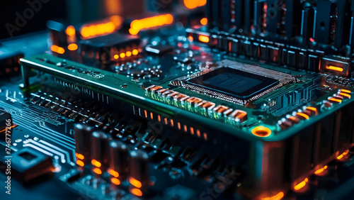 A Visual Exploration of Cybersecurity through the Lens of Motherboard Architecture, Lock Symbols, and Verified Credentials - A Comprehensive Banner Design with Copyspace