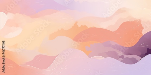 Cosy light pastel color abstract shapes geometric pattern texture doodle graphic