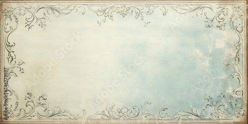Vintage retro rustic antique old textured paper with victorian rustic ornament frame background style
