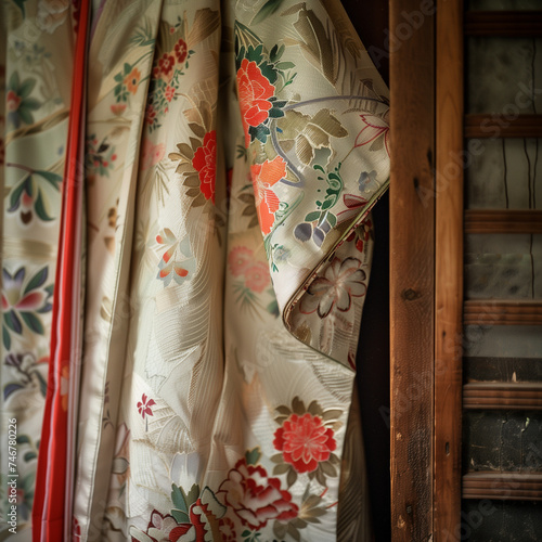 Traditional Japanese Kimono Fabric Detail © HustlePlayground