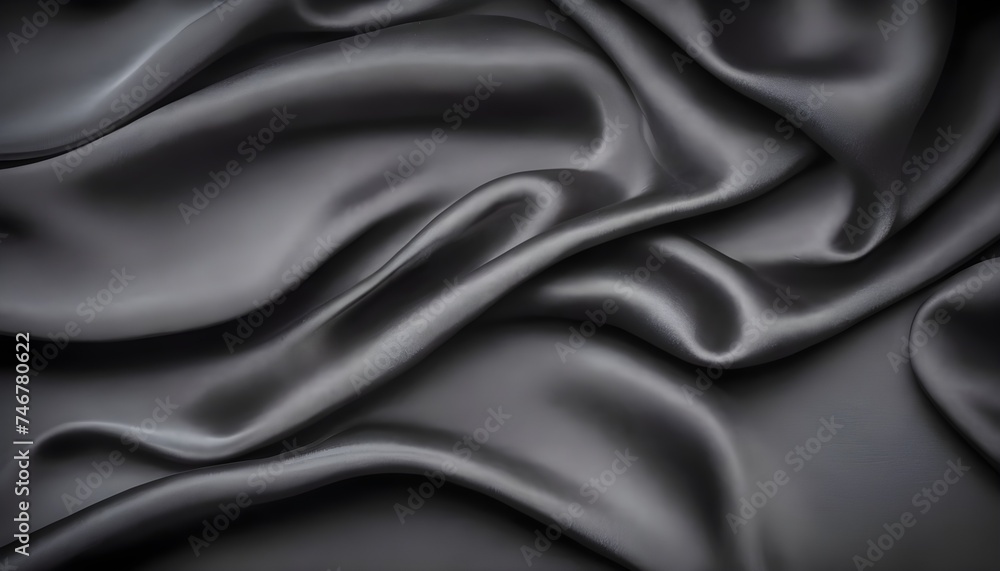 Wavy shiny gray silk drapery texture Wavy shiny gray silk drapery texture