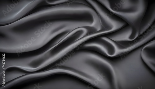 Wavy shiny gray silk drapery texture