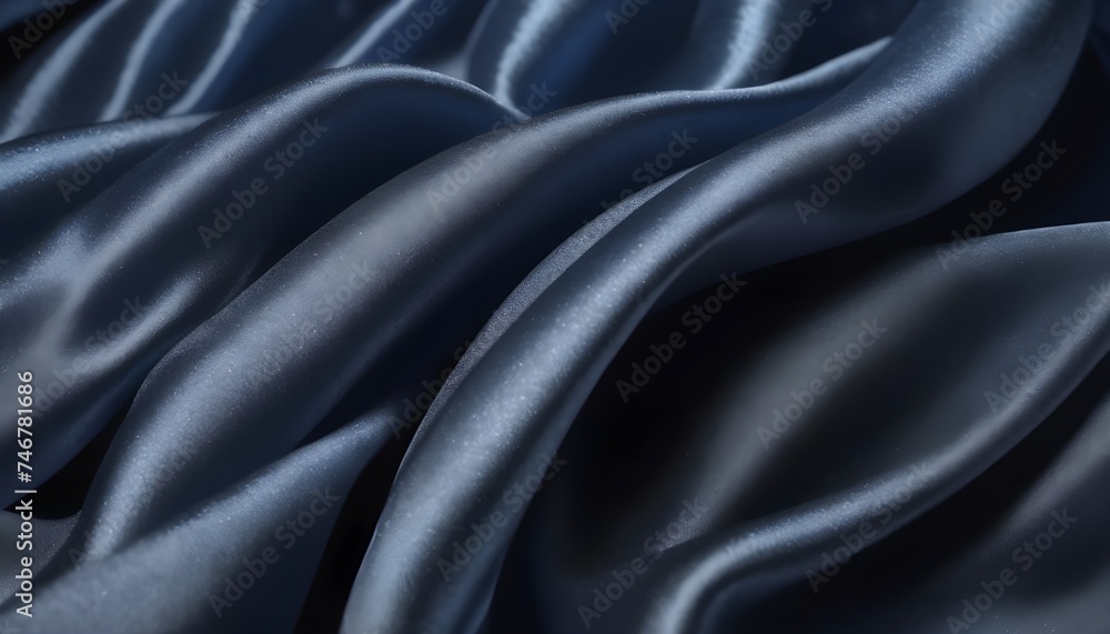 Obraz premium Dark grey wavy silk texture