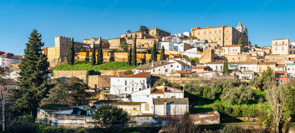 Cityscape of the Jewish quarter of the Unesco city of Caceres, Spain, Extremadura.