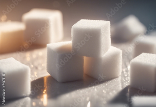 Sugar Cubes Set with Sun Rays: Capturing the Sweet Glow of Radiant Light