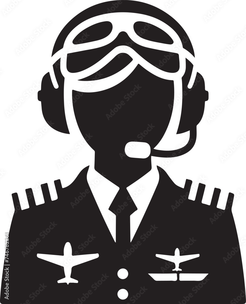 Pilot silhouette Vector Illustration