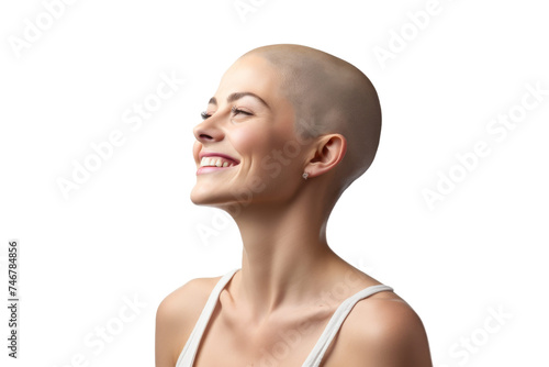 Resilient Bald Head Isolated on Transparent Background