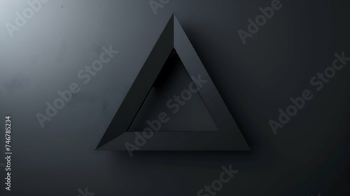 A sleek and modern upside down triangle, crafted in a flat vector design, its simplicity and elegance captured with stunning clarity by an HD camera