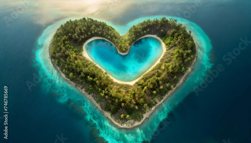 île en forme de coeur