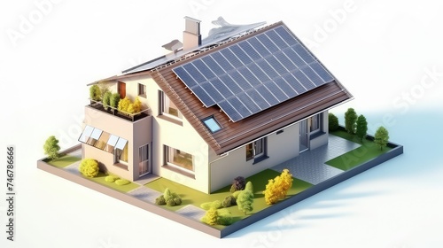 modern house with solar panels on the roof © Mr. Muzammil