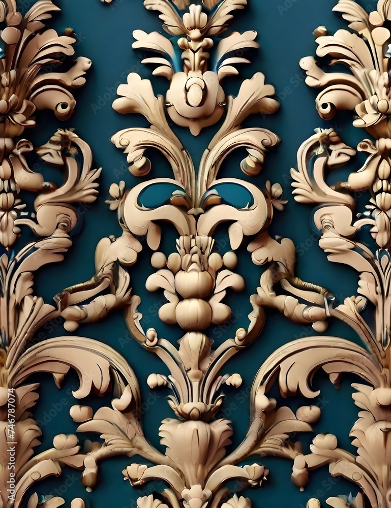 baroque wallpaper background Generative Ai baroque wallpaper background Generative Ai