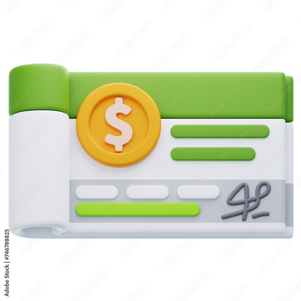 checkbook 3d icon ilustration checkbook 3d icon ilustration