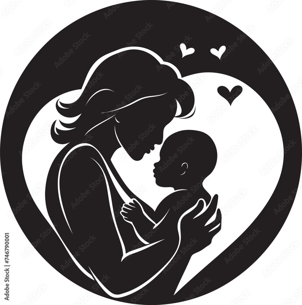 Eternal Connection Vector Black Emblem of Maternal Bond Cherished Support Iconic Black Logo Design of Motherhood Eternal Connection Vector Black Emblem of Maternal Bond Cherished Support Iconic Black Logo Design of Motherhood