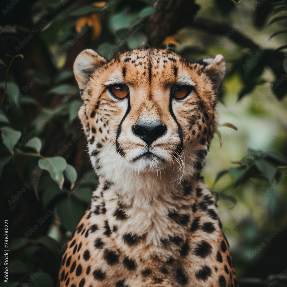 Majestic Cheetah Portrait in Natural Habitat Majestic Cheetah Portrait in Natural Habitat