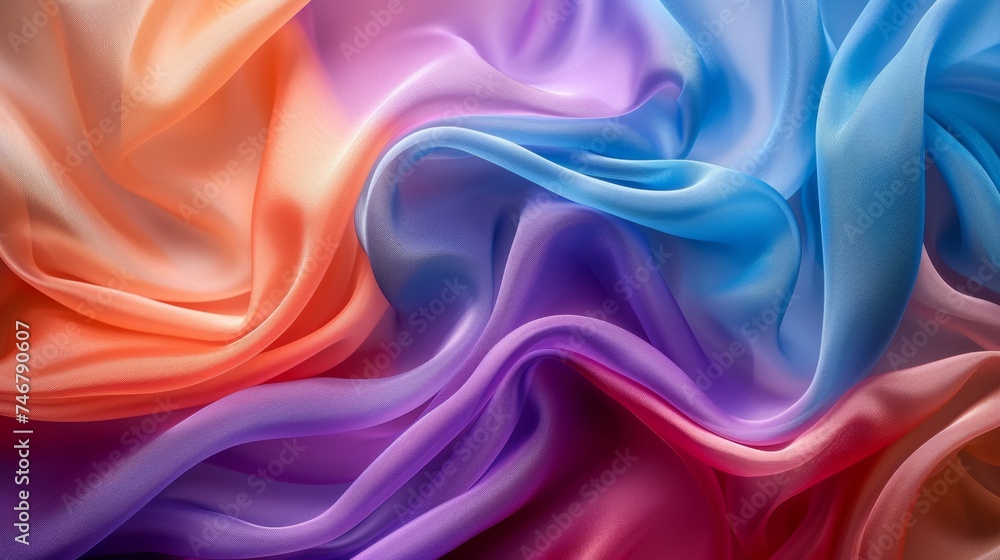 Wavy Colorful Fabric Background Wavy Colorful Fabric Background
