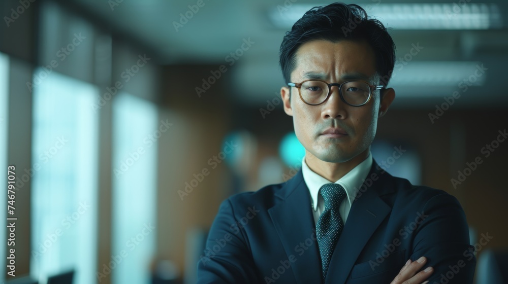 Fototapeta premium Asian Businessman Ready for Action