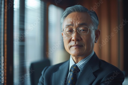 Asian Businessman in Office