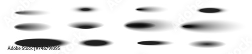 Shadows round or oval shape...