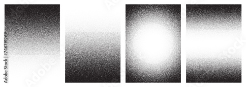 Noise grain background, pointillism dots gradient or dotwork pattern, vector stipple effect. Grain noise halftone or grainy texture or dotwork grain noise © Avector