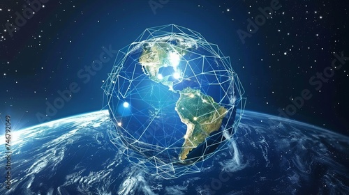 Communication technology for internet business encompasses the global world network and telecommunication infrastructure on Earth, facilitating seamless connectivity and interaction for cryptocurrency